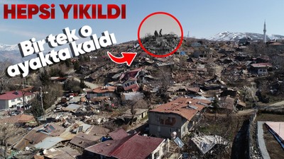 Adıyaman Harmanlı'da deprem sonrası onlarca yapı yıkıldı bir tek Atatürk heykeli sağlam kaldı