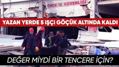 Kahramanmaraş'ta ağır hasarlı fabrikaya giren işçiler, enkaz altında kaldı: 1 ölü, 4 yaralı