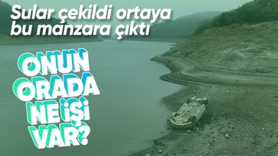 Alibeyköy Barajı'nda sular çekildi ortaya çıkan manzara şaşkına çevirdi