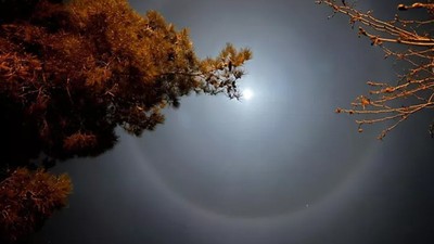 Deprem bölgesinde görülen ay halesi tedirginlik oluşturdu