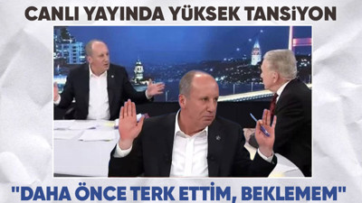 Canlı yayında Uğur Dündar Muharrem İnce gerilimi! Dündar'ın o sorusuna beklenmedik çıkış: Terk etmiştim, eğer 10 dakika bekletirseniz...