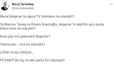 Son dakika haberleri... İYİ Parti Genel Başkanı Meral Akşener altılı masaya geri döndü! Tweet atanlar sildi veya onlar da döndü