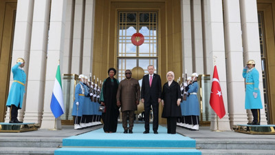 Cumhurbaşkanı Recep Tayyip Erdoğan Sierra Leone Cumhurbaşkanı Julius Maada Bio ile görüştü