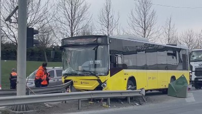 Son dakika... İETT otobüsü bariyerlere çarptı: Yaralılar var