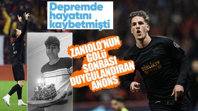 Zaniolo'nun golü sonrası duygulandıran anons! Depremde hayatını kaybeden Muhammed Emin Özkan...