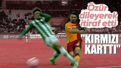 Konyasporlu Ahmet Oğuz'dan Galatasaraylı Leo Dubois itirafı! "Özür dilerim kırmızı kart görmeliydim"