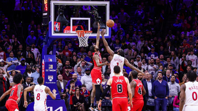 Chicago Bulls iki kez uzatmaya giden maçta Philadelphia 76ers'ı yendi