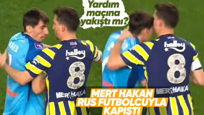 Mert Hakan Yandaş çıldırdı! Rus futbolcunun ensesine yapıştı