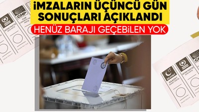 YSK'ya başvurusu kabul edilen 11 ismin Cumhurbaşkanlığı adaylığı için aldığı imza sürecinde üçüncü günün sonuçları belli oldu