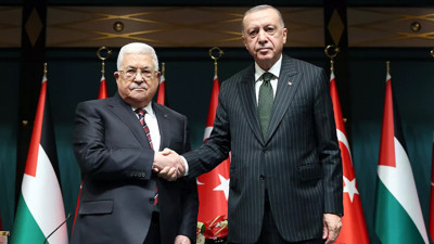 Cumhurbaşkanı Erdoğan, Filistin Devlet Başkanı Abbas ile görüştü