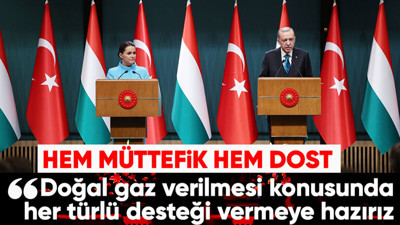 Cumhurbaşkanı Erdoğan, Macaristan Cumhurbaşkanı'nı ile görüşmesinden sonra düzenlenen basın toplantısında konuştu