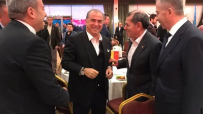 Galatasaray Kulübü Başkanı Dursun Özbek ile kulübün efsanesi Fatih Terim buluştu