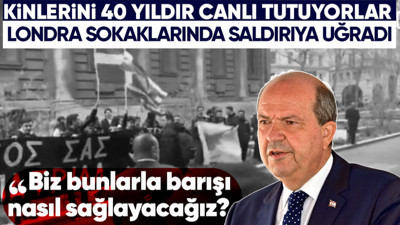 KKTC Cumhurbaşkanı Ersin Tatar'a Londra'da saldırı girişimi: Ellerinde Yunan bayraklarıyla ırkçı ve çirkin sloganlar attılar