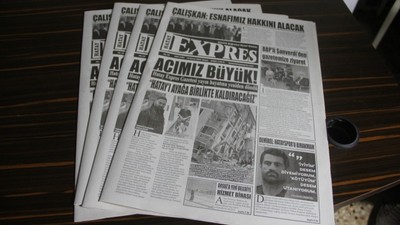 Acımız büyük! Depremlerde muhabirini, ofisini ve matbaasını kaybetmişti! Hatay Expres gazetesi yeniden baskıda