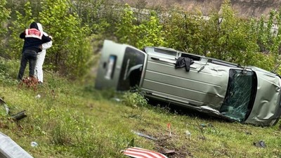 Tokat'ta devrilen minibüsteki 1 kişi öldü, 3 kişi yaralandı