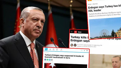 Cumhurbaşkanı Recep Tayyip Erdoğan'ın açıkladığı MİT'in nefes kesen operasyonu dünya medyasında