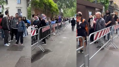 İtalya'nın ünlü Milano şehrinde Cumhurbaşkanlığı seçimi için oy kuyruğu