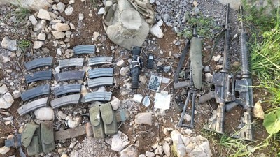 Pençe-Kilit bölgesinde PKK'ya ait mühimmat ele geçirildi