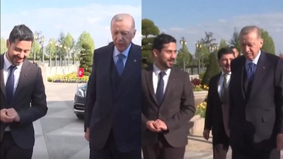 Ünlü fenomen Muhammed Nur Nahya, taklidini yaptığı Cumhurbaşkanı Erdoğan'la bir araya geldi