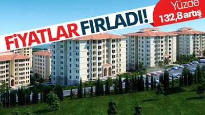 Konut fiyatları 1 yılda %132,8 arttı