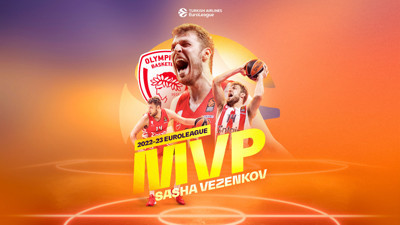 Euroleague'de sezonun en değerlisi Sasha Vezenkov oldu