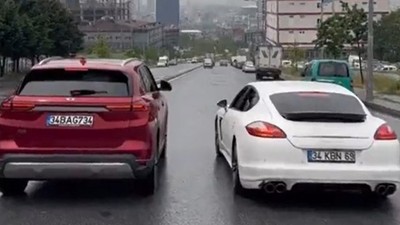 Togg ve Porsche'nin yarışı sosyal medyanın gündemine oturdu! O anlar kamerada