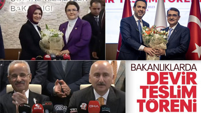 Son dakika! Bakanlıklarda devir teslim töreni: Enerji Bakanlığı'nda  Alparslan Bayraktar görevi Fatih Dönmez'den devraldı