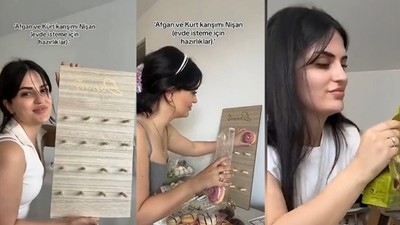Afgan erkekle nişanlanan kız paylaşımlarına devam ediyor! Sosyal medya "Afgan - Kürt karışımı nişanı" konuşuyor