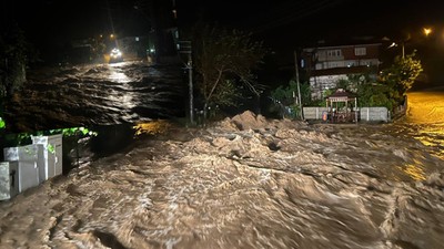 Sakarya'da sel felaketi: Sokak ve caddeler su altında kaldı, dereler taştı | 3 kişi kurtarıldı