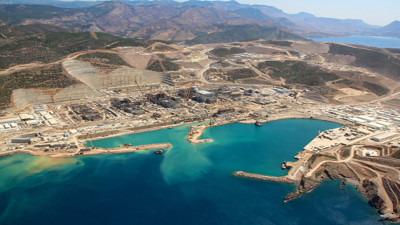 İlk reaktörün bu yıl devreye alınacağı Akkuyu Nükleer Güç Santrali havadan görüntülendi