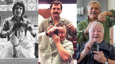 50 yıldır aynı berbere giden adam her yıl selfie çekti! Muhteşem dönüşüm fotoğraf karelerine yansıdı