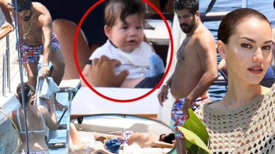 Fahriye Evcen ile Burak Özçivit'in küçük oğlu Kerem ilk kez görüntülendi! Karan Özçivit'in kardeşi bakın kime benziyor?