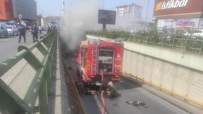 İçi yolcu dolu olan İETT otobüsü alev aldı