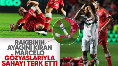 Luciano Sanchez'in ayağını kıran Marcelo gözyaşlarıyla sahayı terk etti