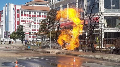 Niğde'de doğal gaz borusu patladı! Bir işçi yaralandı