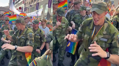 İsveç ordusundan LGBT'ye destek yürüyüşü! Neden NATO'ya yalvardıkları belli oldu