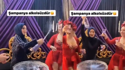Muhafazakar gelin adayı alkolsüz şampanyayla bekarlığa veda etti, sosyal medya 'görgüsüz' dedi