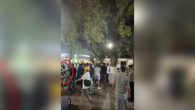 Bursa'da meydan muharebesi gibi kavga kameralara yansıdı
