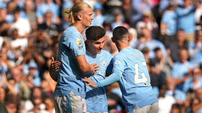 Manchester City 5 attı: Haaland tarihe geçti