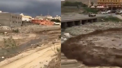Libya'dan yeni görüntü! Sel suları böyle gelmiş
