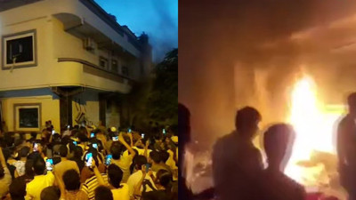 Libya'da öfkeli halk Belediye Başkanının evini ateşe verdi