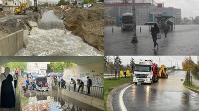 AKOM ve Valilik'in uyarılarının ardından İstanbul sağanağa esir! Yollar göle döndü, duvarlar yıkıldı, dereler taştı