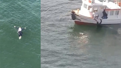 Haliç Köprüsü'nde dengesini kaybeden kadın denize düştü! Dakikalarca baygın kaldı