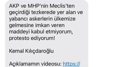 CHP Genel Başkanı Kemal Kılıçdaroğlu'ndan vatandaşlara 'tezkere' mesajı! "Protesto ediyorum"