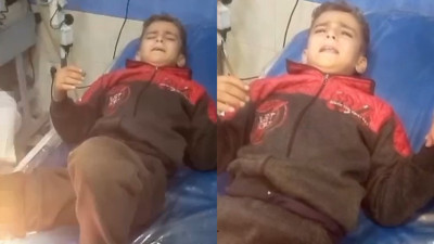 Gazze'de anestezisiz ameliyat olan çocuk acısını Kur'an-ı Kerim okuyarak atlatmaya çalıştı