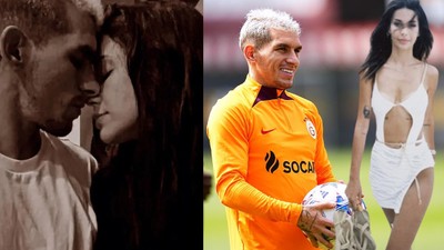 Galatasaraylı yıldız futbolcu Lucas Torreira aşka geldi! Oyuncu Devrim Özkan'la ev hallerini paylaştı! Torreira'nın notu parmak ısırttı