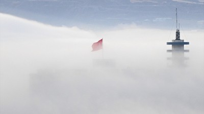 Ankara'da etkili olan sis güzel görüntüler oluşturdu