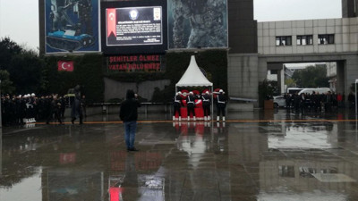 Maltepe'de görevi sırasında şehit olan polis memuru Lütfü Baykar için tören düzenlendi