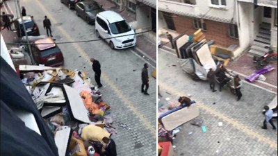 Esenyurt'ta düzensiz göçmen kiracı sorunu! Bina sahibi dayanamadı eşyaları camdan dışarı attı