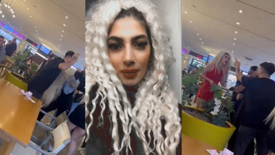 Taksim'deki bir AVM'de kadınlar saç saça baş başa kavgaya tutuştu: Ne bakıyorsun deyip tekme attım